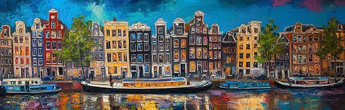 Amsterdam in Motion: A Modern Impressionist Work of Art