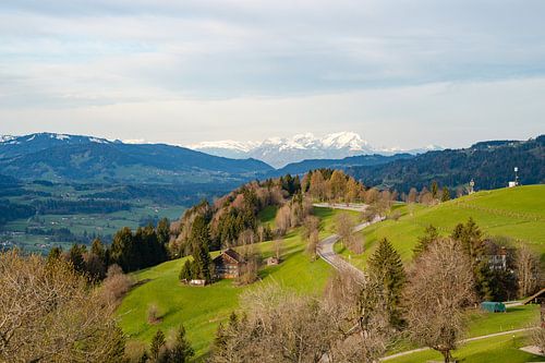 Uitzicht vanaf Kapf bij Oberstaufen in de richting van Säntis