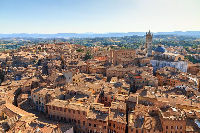 Siena stadsgezicht panorama von Dennis van de Water
