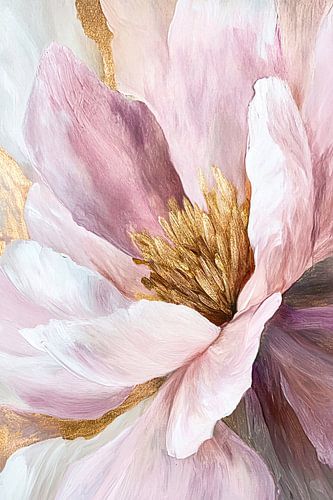 Zachte abstracte bloemenschilderij