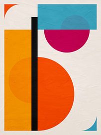 ART ABSTRAIT GÉOMÉTRIQUE MODERNE ET COLORÉ sur Online Arts