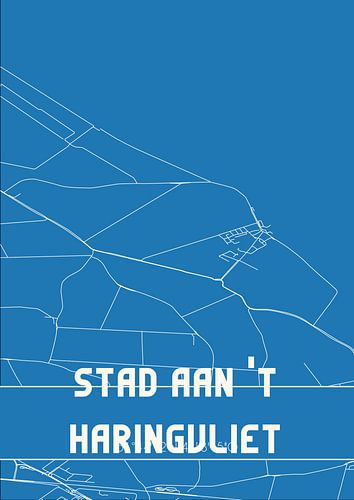 Blaupause | Karte | Stad aan 't Haringvliet (Südholland)