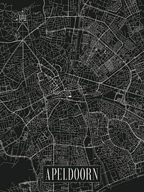 Carte de la ville d'Apeldoorn - Ville - Variante sombre - Carte sur Locus Studio