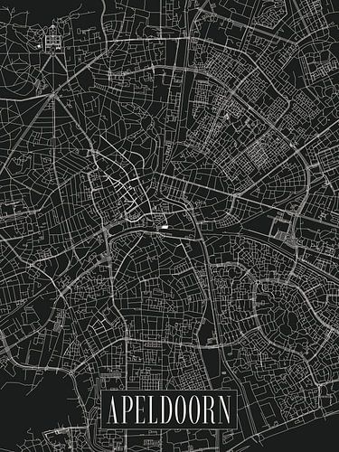 Apeldoorn Stadtplan - Stadt - Dunkle Variante - Karte