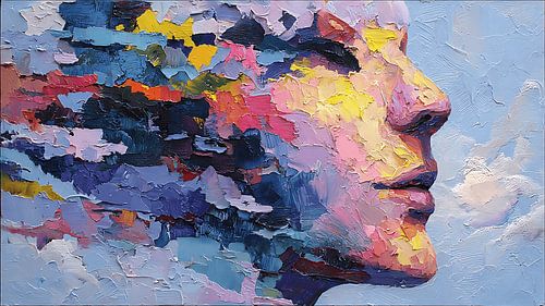 Gloeiende, gefragmenteerde, zwevende hoofden: surrealistische kunst