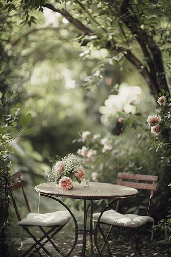 Là où les souvenirs fleurissent dans un jardin luxuriant d'émotions éternelles
