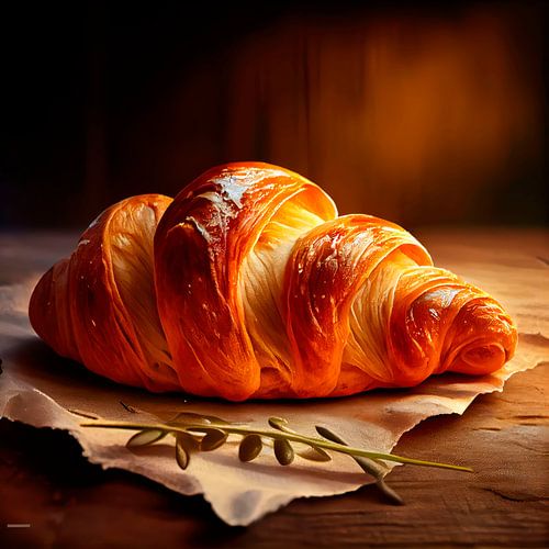 Freshly baked croissant