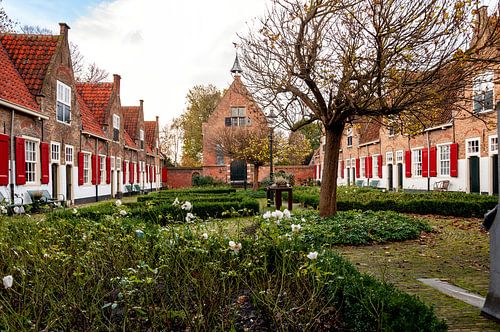 The Heilige Geesthofje in the centre of Naaldwijk,...
