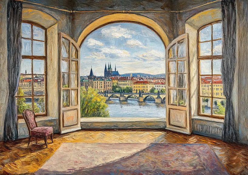 View Bridges | View through Window by Eye catching paintings