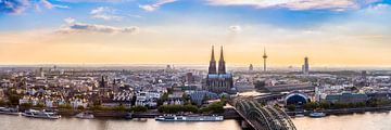 Kölns Skyline an einem schönen Sommerabend von Günter Albers
