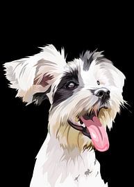Schnauzer dog vector von IHSANUDDIN .