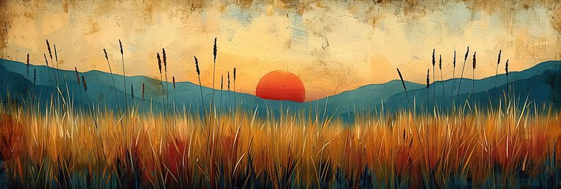 Amber Serenity Field von Kunst Laune