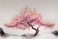 Baum mit Kirschblüte (Sakura) - Serie: Japanische Landschaft - 1