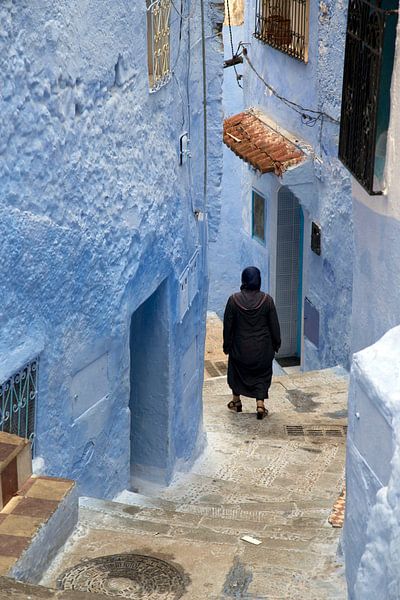 Chefchaouen - blauwe stad Marokko von Veronie Hulleman