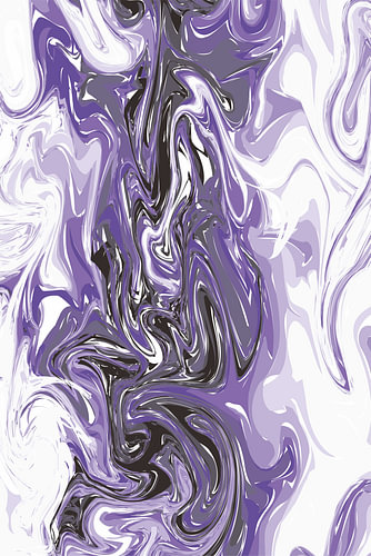 Modern Purple Marble Swirl - Psychedelic Abstract Wall Art