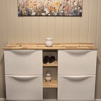 Klantfoto: Veldbloemen van Whale & Sons, op canvas