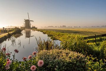 Mill in the triangular polder Leidschendam - Netherlands
