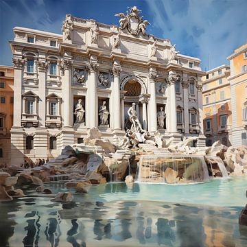 Fontaine de Trevi Rome Italie sur TheXclusive Art