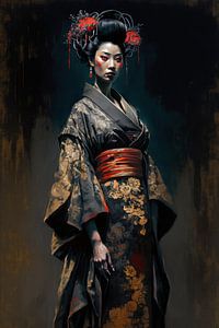 Kimono gris Geisha Dreams
