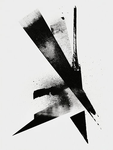 Monochrome diagonale botsing