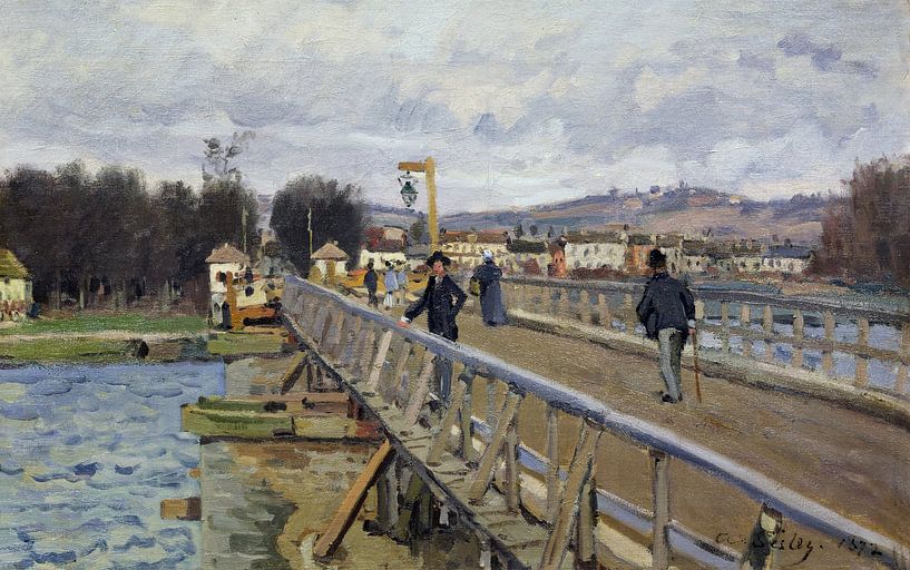 Alfred Sisley,Pont piéton à Argenteuil par finemasterpiece