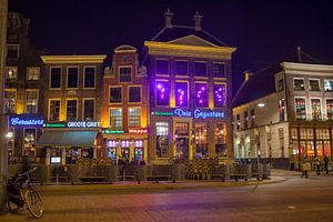 Grote Markt à Groningen la nuit