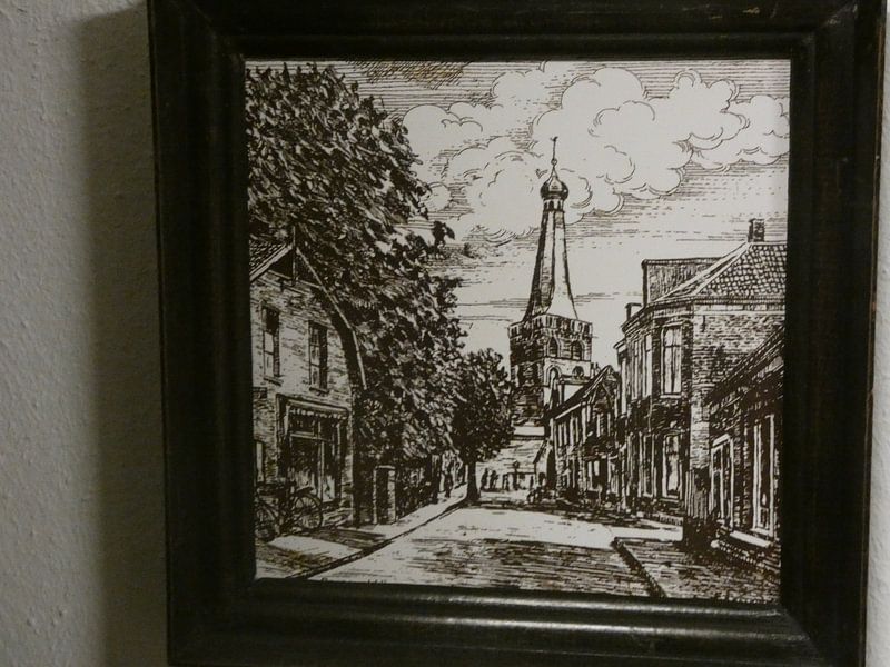 Een schilderij van de Barneveldse Toren par Veluws