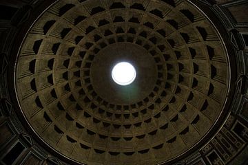 De koepel van het Pantheon van binnenuit gezien. van Rens Dreuning
