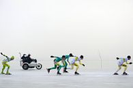 NK schaatsen 2009 op de mistige Oostvaardersplassen van Merijn van der Vliet thumbnail