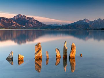 L'ambiance du soir au Forggensee