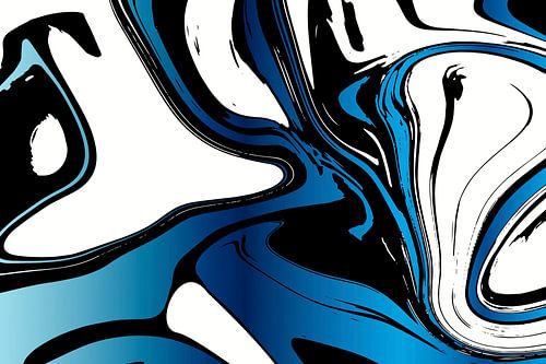 Abstraction rétro en bleu