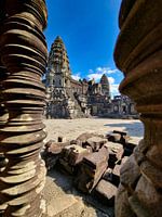 Perspective image of the central temple of Angkor Wat