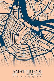 City map of Amsterdam by Walljar