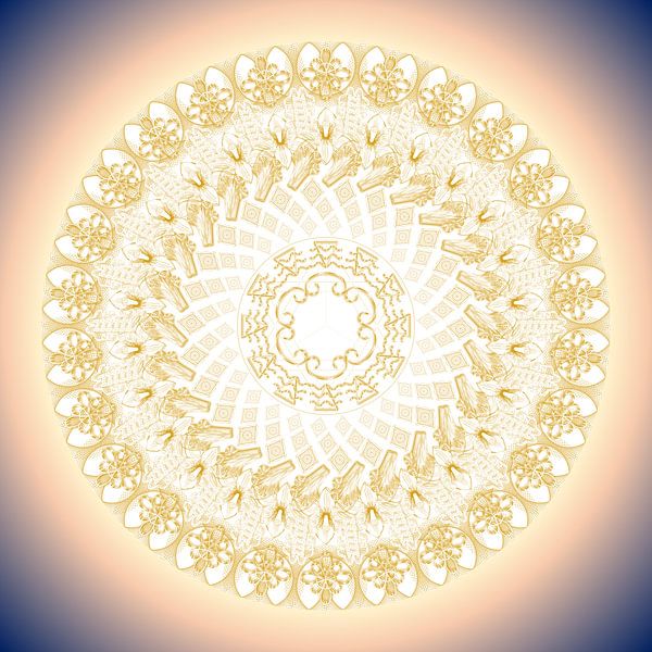 Kristal Mandala LEAVE/Divine Attribute van SHANA-Lichtpionier