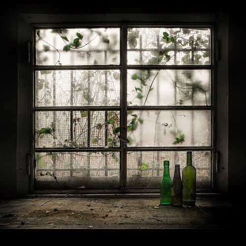 Nature morte avec bouteille en verre, Vito Guarino
