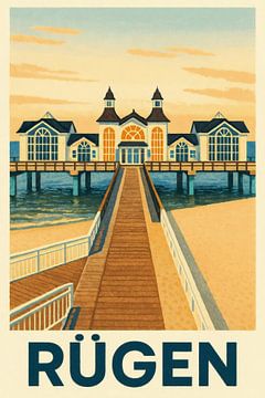 Rügen - Sellin pier in het licht van het eiland