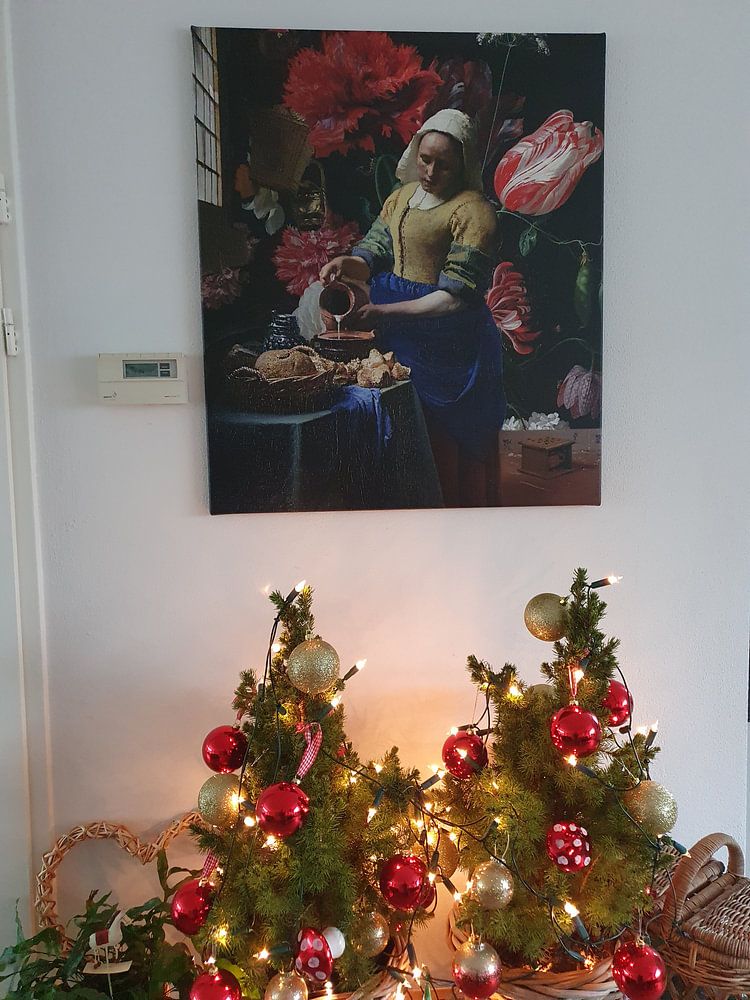 Die Milchmagd mit der Vase, Vermeer und der Heem  von Masters Revisited 