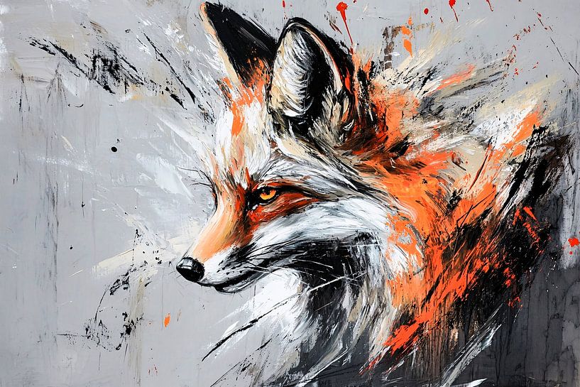 Dynamic painting of a fox by Art & Soul Creations