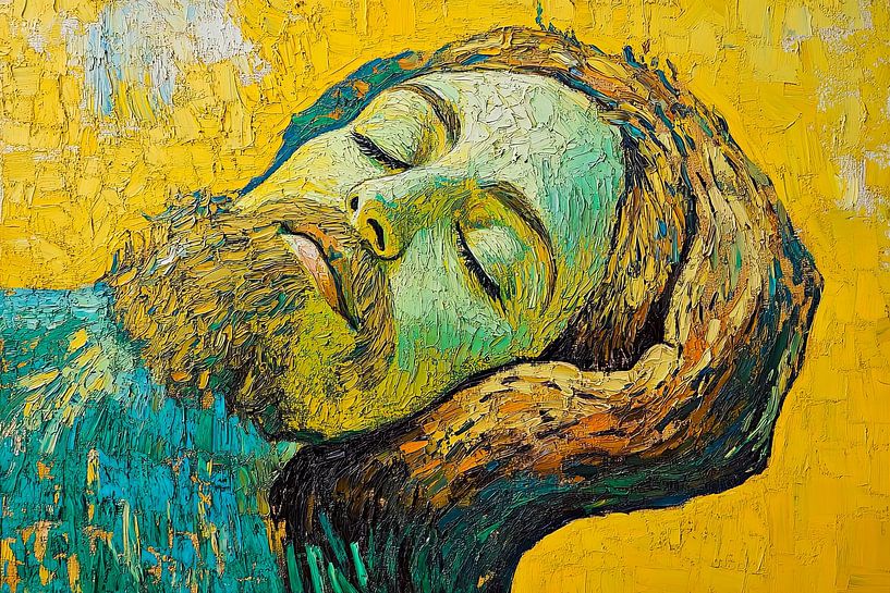 peinture spirituelle avec des arbres par Egon Zitter