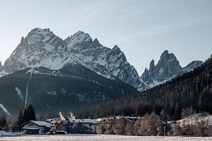 Stimmungsvolle italienische Landschaft mit Dolomiten