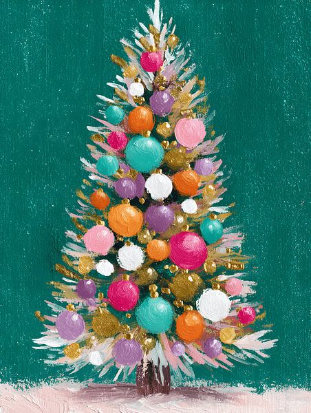 Colourful Christmas tree by Gypsy Galleria