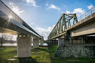 Railway bridge and cycle bridge "De Maasover" near Mook and Katwijk by Patrick Verhoef thumbnail