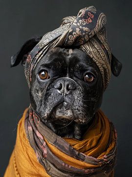 Franse Bulldog portret van haroulita