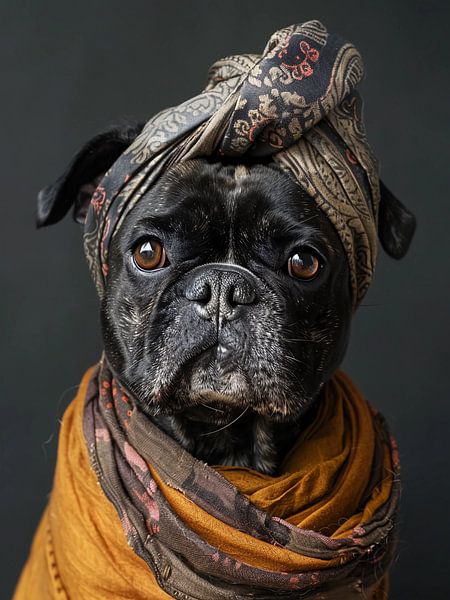 Franse Bulldog portret van haroulita