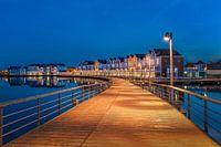 Rainbow houses in the blue hour