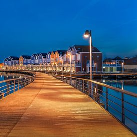 Rainbow houses in the blue hour by Alex Riemslag