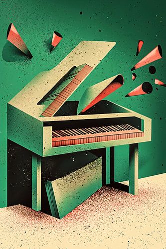 Abstracte surrealistische pianokunst