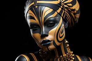 Woman with gold by Bert Nijholt