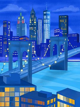 New York bij nacht van Petra Lizde