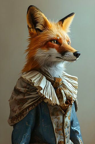 Portrait ancien d'un renard